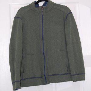 Green/Blue Reversible  ZIpper Jacket No Tags